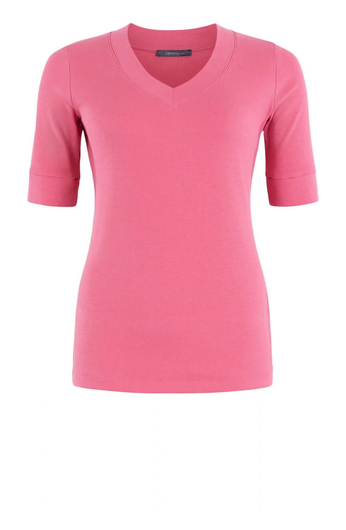 Shirt met ribstuctuur