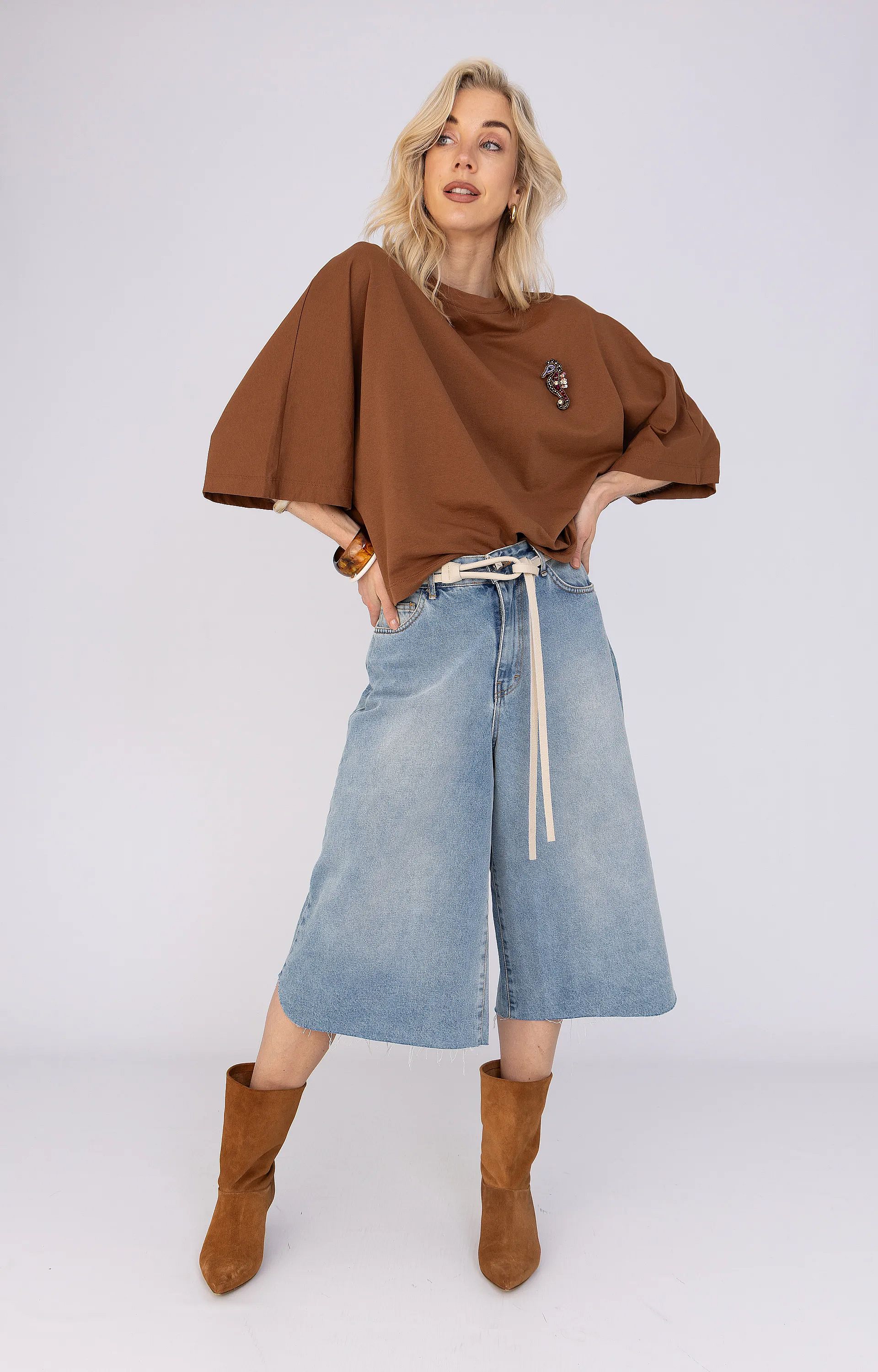 T-shirt met broche | XXL | 8720723523038