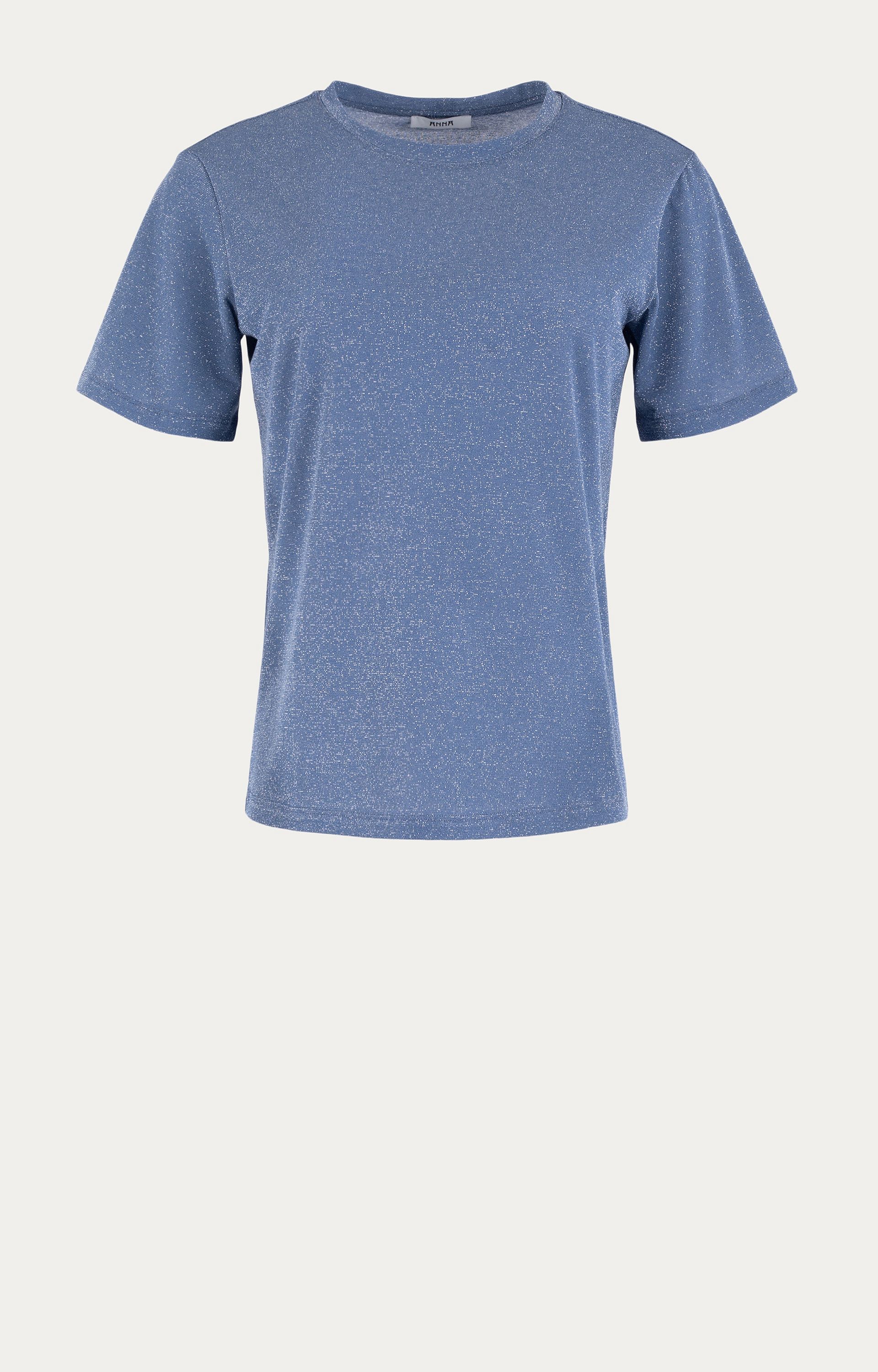 T Shirt Blauw Dames Shirt Met Glitter XS 8720723432774